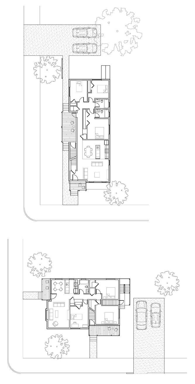 Two-family-homes - Modern Urban Infill in a Historical Neighborhood